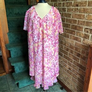 VTG JustInThymeLTD Pink Floral Dress
Good condition 
Size 20W